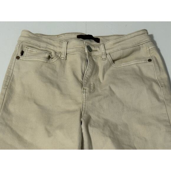 Judy Blue Women's 9/29 Straight Fit High Rise Stretch Jeans Off White Denim - Picture 3 of 7